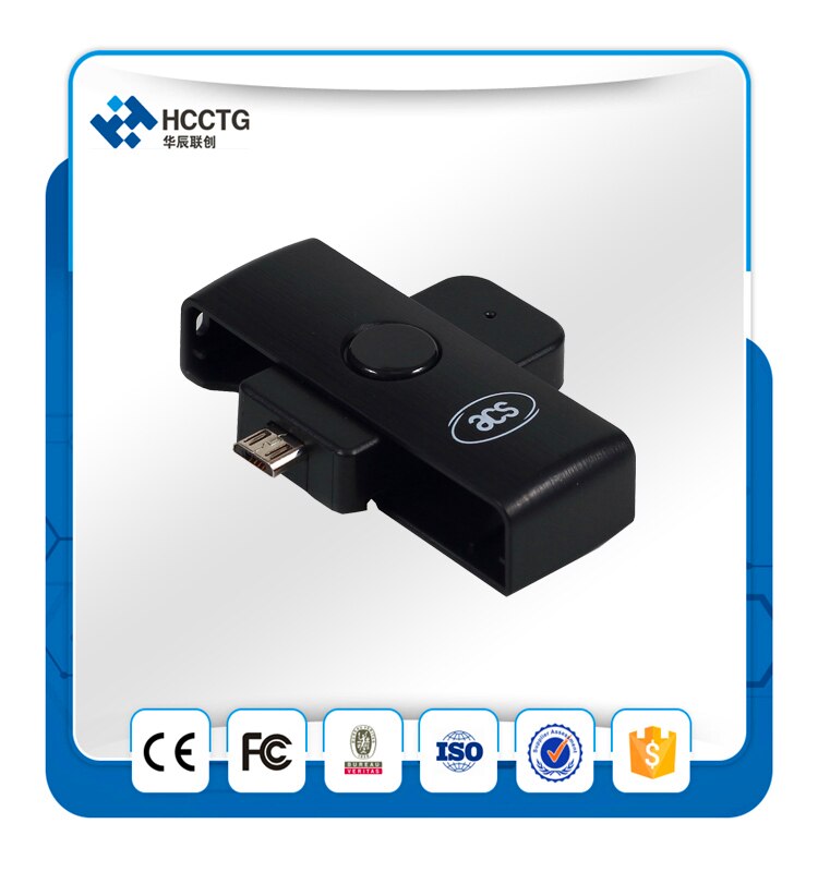 Micro USB PocketMate II Mobile EMV Android Tablet Smart Card Reader ACR38U-ND