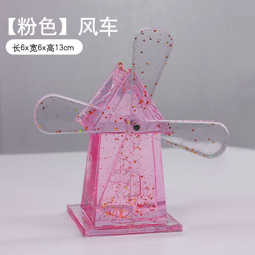 Aquarium Landschapsarchitectuur Kristallen Kasteel Simulatie Windmolen/Vissenstaart/Vraaggenezing Creatieve Decoratie Onderwaterwereld Landschap: Paars