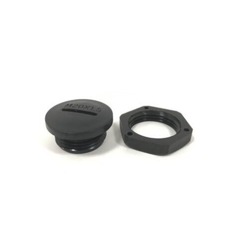 5pcs M32x1.5mm Nylon Male Threaded Cable Gland Screw End Cap Cover Black