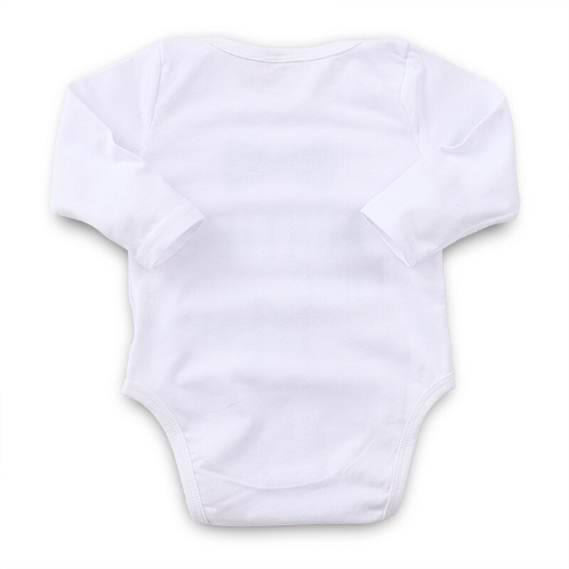 Rolig moster liten man bokstäver vit onesie liten bomull långärmad body spädbarnskläder 0-18m nyfödda pojkekläder