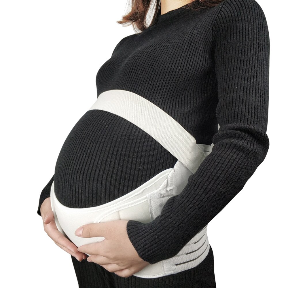 Pregnancy Belt Pregnant Women Belts Maternity Belly Bands Abdomen Support Belly Band Back Brace prenatal Protector: XL / White