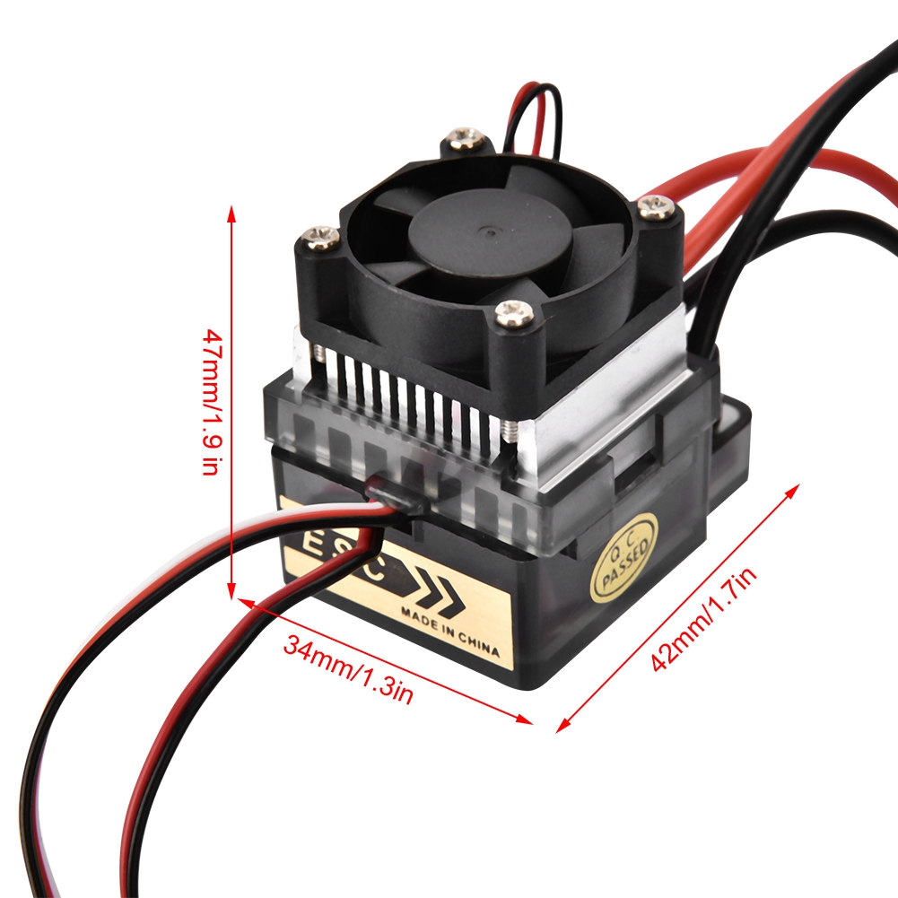 Alto Voltaje 6-16,8 V 320A controlador de velocidad ESC cepillado impermeable ventilador eléctrico cepillado Motor ESC para RC camión Buggy barco