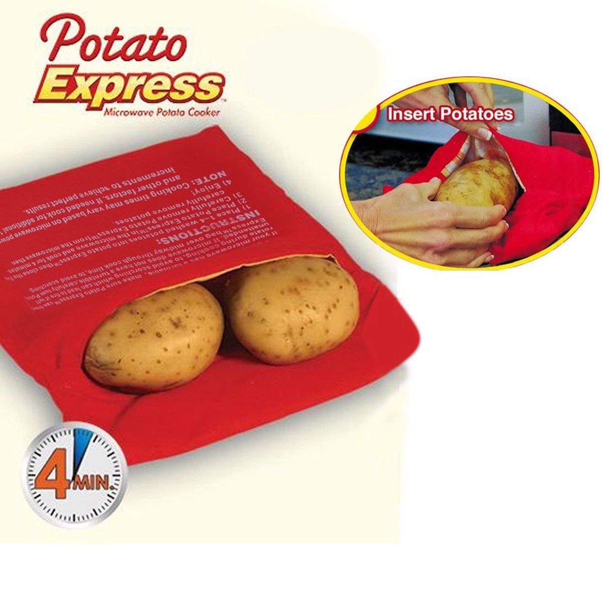 1Pcs Rood Wasbare Cooker Bag Magnetron Bakken Aardappelen Zak Rijst Pocket Koken Gereedschap Om Te Koken Keuken Gadgets Bakken tool