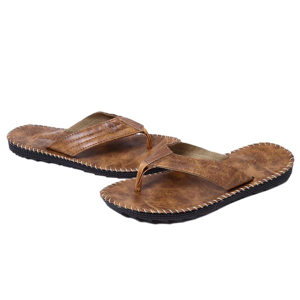 Pantofole da massaggio da uomo estate spiaggia uomo infradito pantofole scarpe antiscivolo di buona qualità morbide e comode scarpe da uomo di grandi dimensioni: cammello / 42