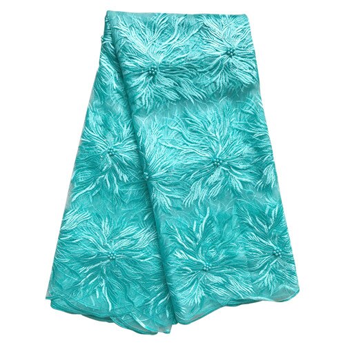 Tissu dentelle nigérian doré dentelle française | dentelle, tissu avec perles, en tissu dentelle strass, tissu africain perle, lot5yard/800: Vert