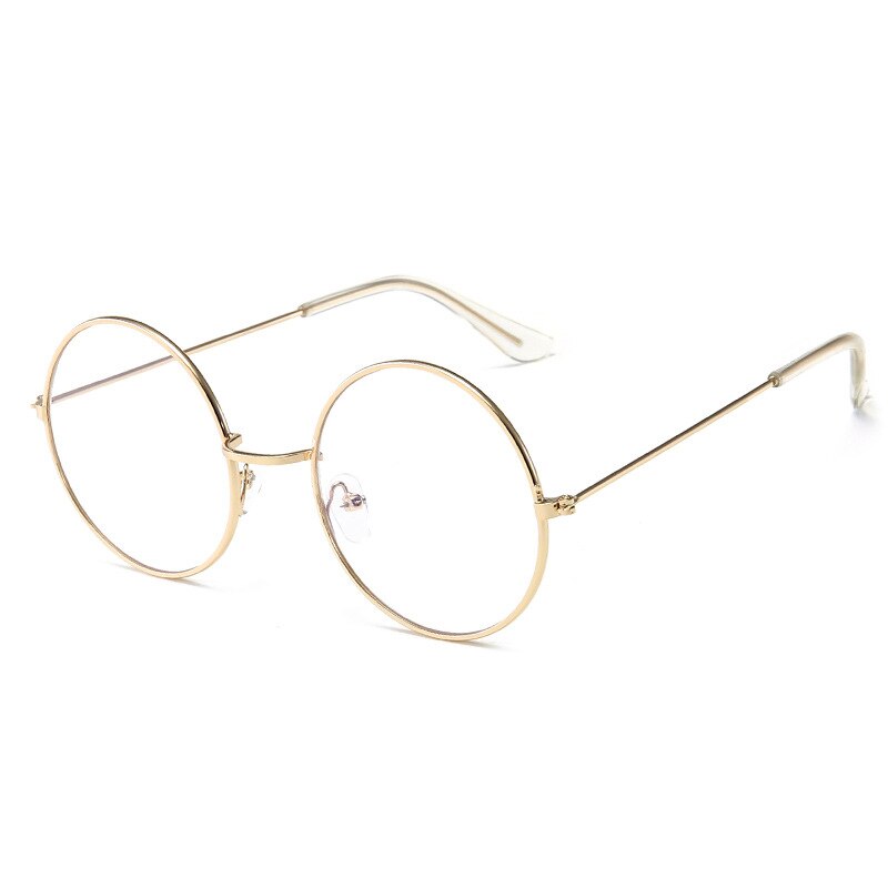 1 Pcs Sunglases Round Novelty Sunglasses Women Hip Hop Style Color Lenses Retro Glasses Summer Travel Trend Accessories: Transparent