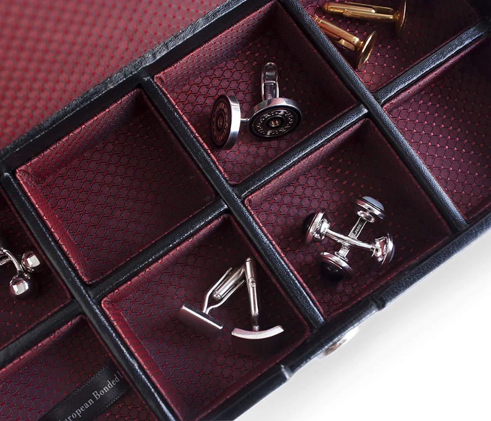 Cordays - Estuche Deluxe en Piel para Gemelos y Anillos Premium-