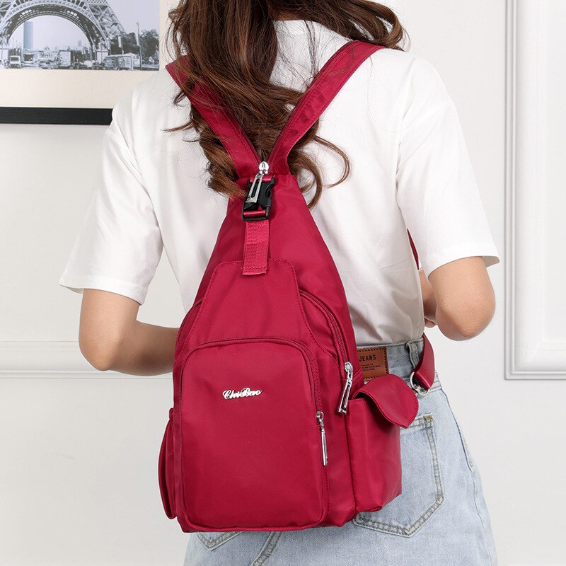 Zoete Meisjes Mode Bloemen Printing Bloem Schoudertas Dames Crossbody Tas Borst Tassen Voor Vrouwen Multifunctionele Rugzak