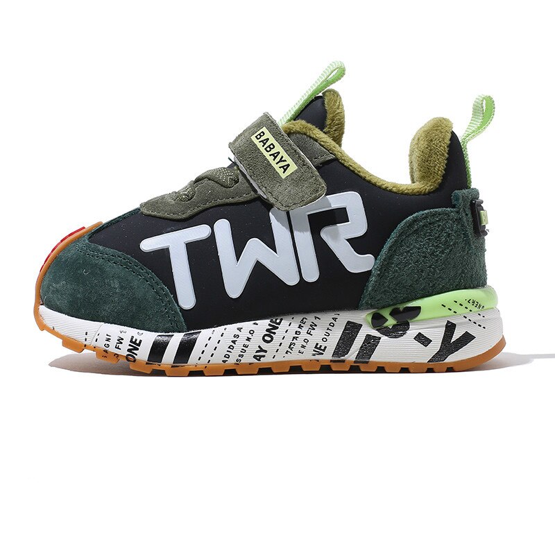 Babaya bambino ragazze ragazzi inverno stivali infante bambino piccolo peluche barca caviglia stivali morbido metter il fondo a non-scontrino bambini ragazzo all'aperto cotone scarpe: esercito verde / CN27 (insole 17.0cm)