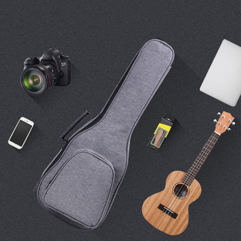 Leinen Verdicken Tragbare Staubdicht Ukulele Gitarre Reißverschluss Travel Freisprecheinrichtung Tragetasche Ergonomische Doppel Strap