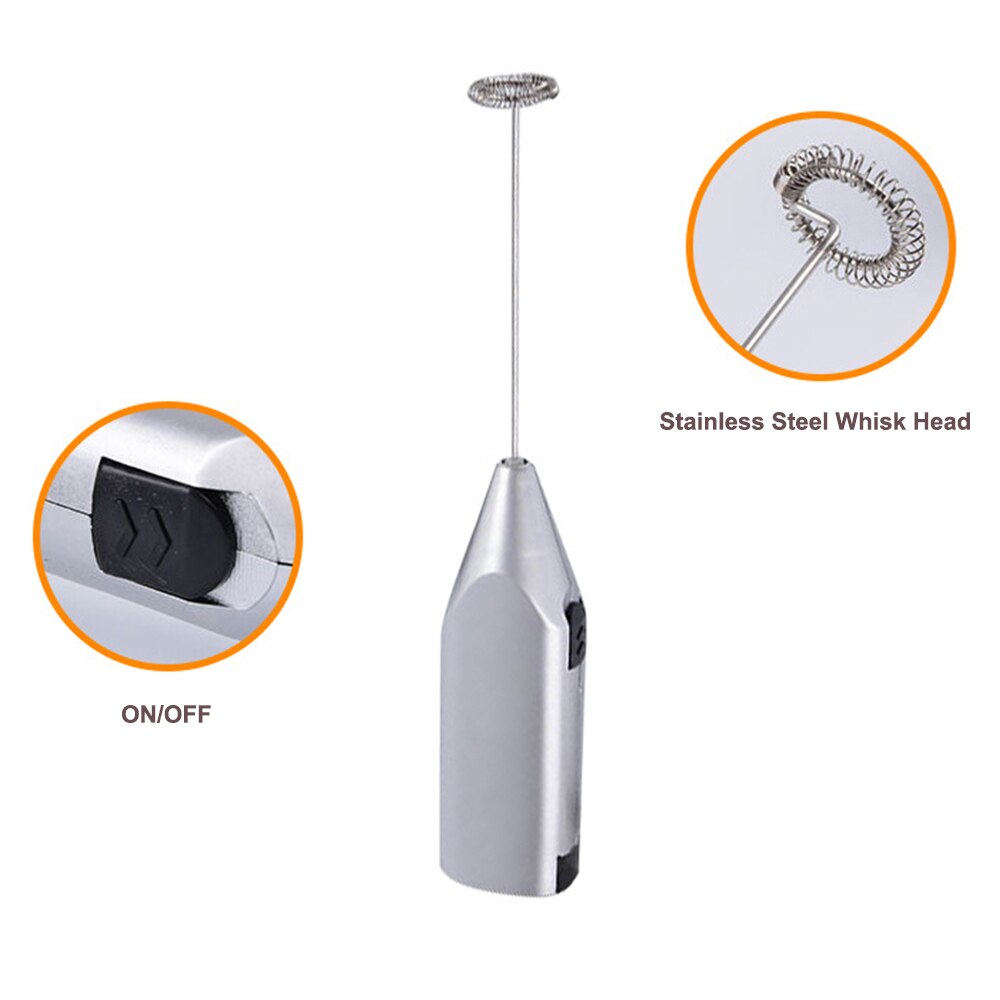 Electric Milk Frother Kitchen Drink Foamer Whisk Mixer Stirrer Coffee Cappuccino Creamer Whisk Frothy Blend Whisker Egg Beater