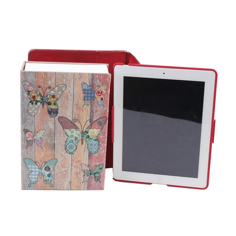 Mini Woordenboek Kluis Opbergdoos Vlinder Boek Secret Security Safe Lock Voor Sieraden Sleutel Kostbaarheden