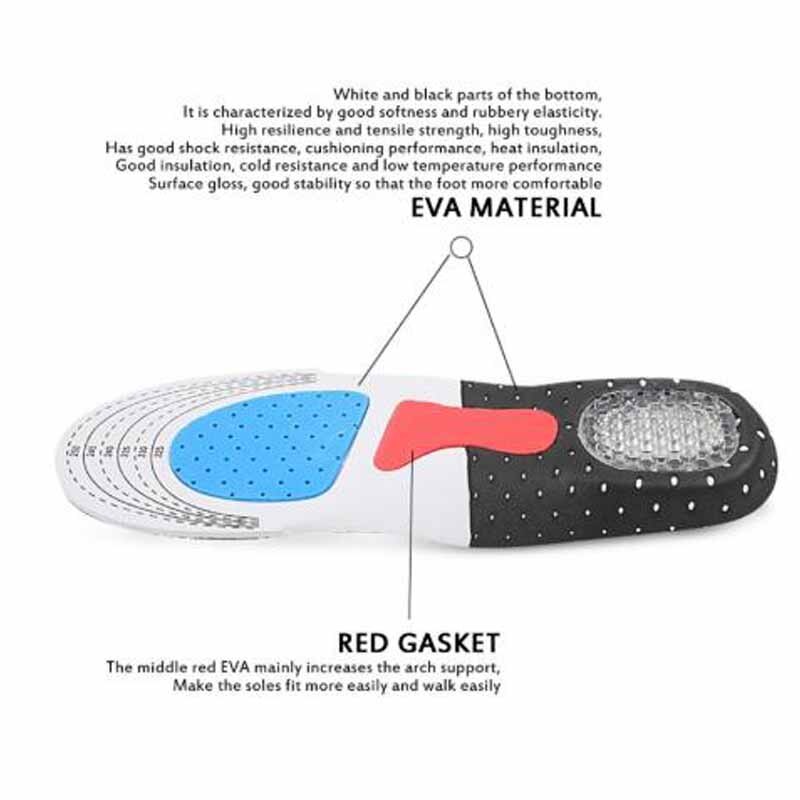 Sporty brandzel EVA oddychający zaszokować-absorbujący pot-absorbent brandzel Flatfoot Orthotics łuk Orthopedic stopy poduszka naramienniki brandzel