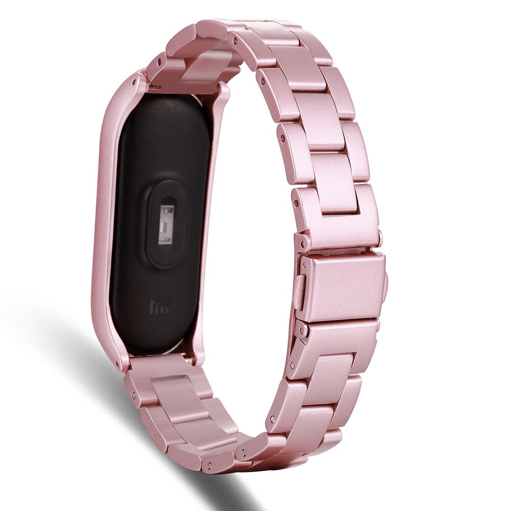 Correa de Metal para xiaomi band 3 y 4, correa de acero inoxidable para pulsera inteligente xiaomi 3 y 4