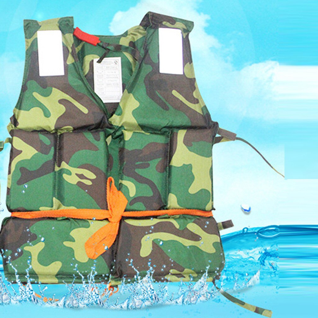 Adjustable Life Jacket Adult Water Sports Swimming Drifting Boat Fishing Emergency Life Vest Watersport Tool #T1G: Green 