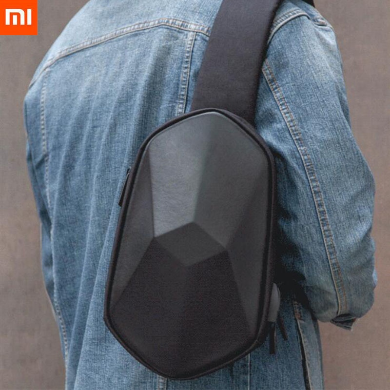 Xiaomi BEABORN Polyeder PU Rucksack Coole Tasche Wasserdicht Freizeit Sport Brust Pack Taschen Für Männer Frauen Reisen Camping