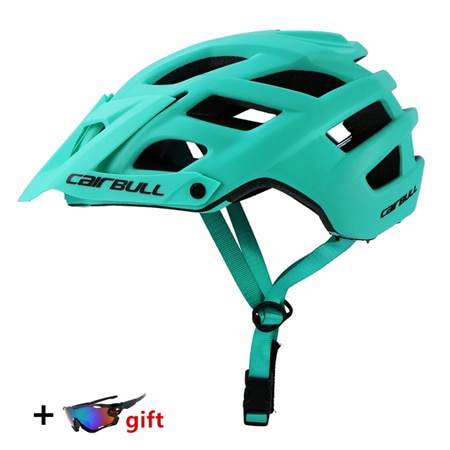 In-moule vtt vélo casques cyclisme casque vélo TT casque Casco Ciclismo montagne route vélo casques Cairbull vtt bouchon de sécurité: Vert clair
