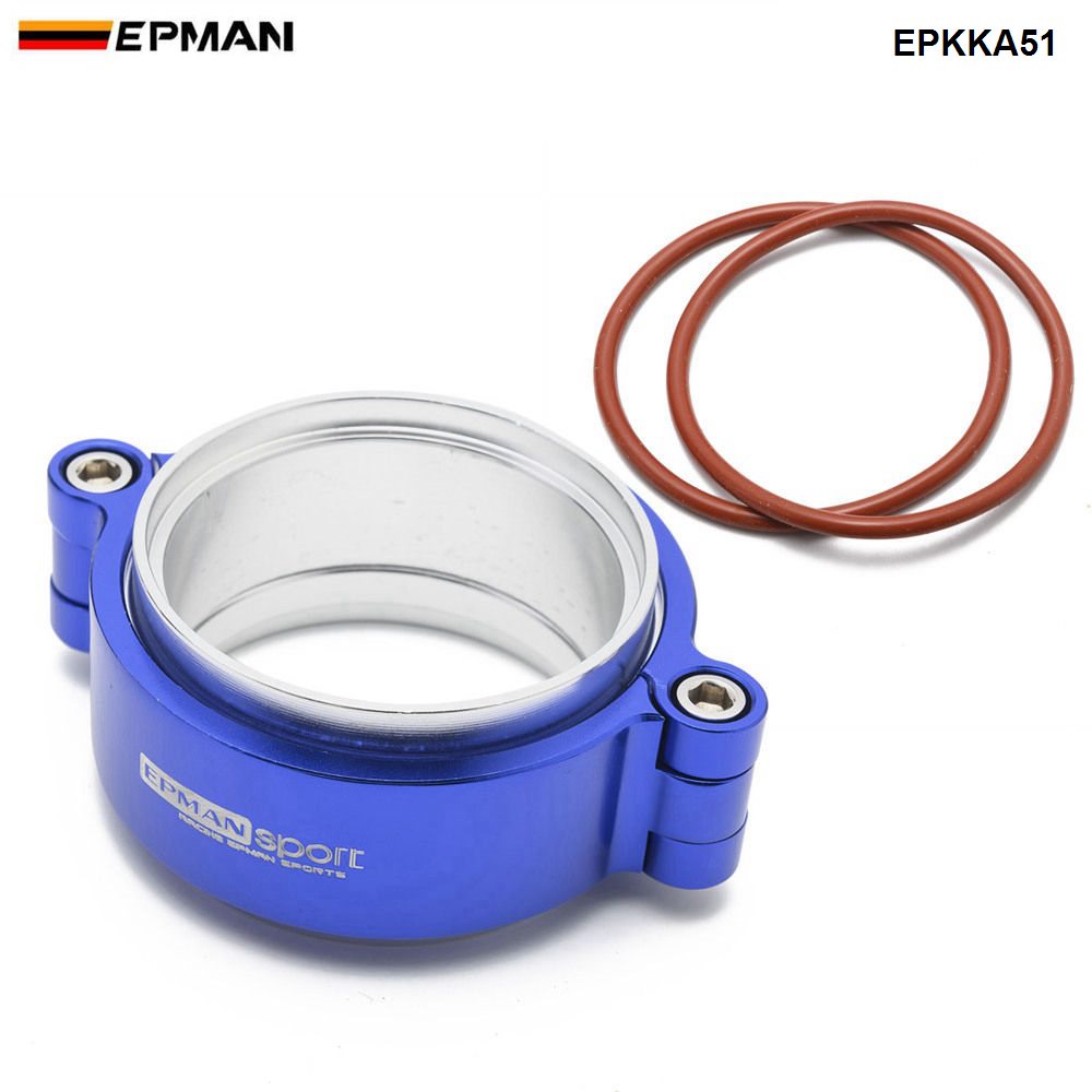 Epman HD Exhaust V-band Clamp System Assembly Anodized Clamp For 2&quot; OD Exhaust Downpipe Turbo Dump Pipe EPKKA51: Blue