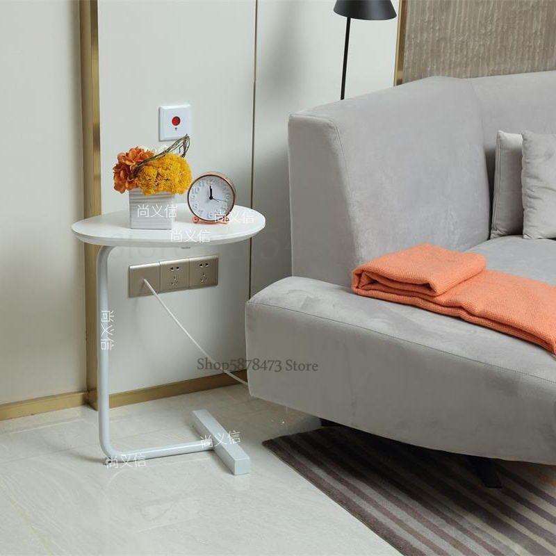 Nordisk minimalistisk ovalt mini sofabord sidebord mobil sofa hjørne sidebord doven natbord natbord: Gnister  fy 3