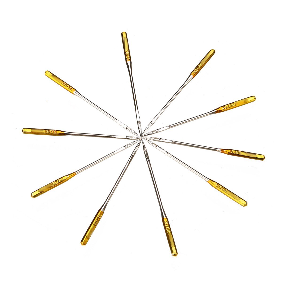 50pcs Ball Point Sewing Machine Needle Regular 39mm Length Size 90/14 No.14 For Singer