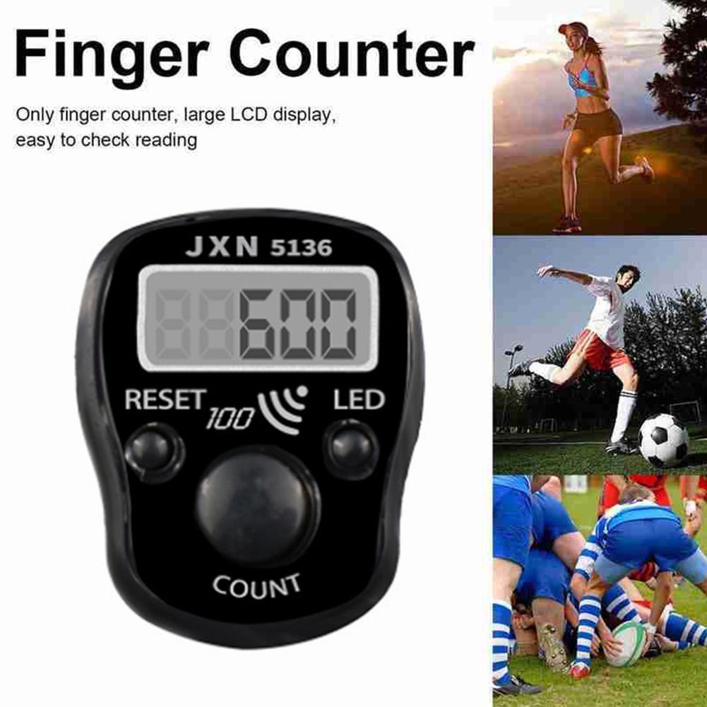 1 Stuks Elektronische Lichtgevende Digitale Vinger Tally Teller Hand Gehouden Breien Rij Teller Clicker Mini Lcd Punt Marker Teller