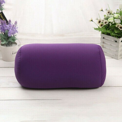 Home Sofa Sleep Pillow Living Room Microbead Neck Back Roll Cushion Travel Bed Roll Throw Pillow: Purple