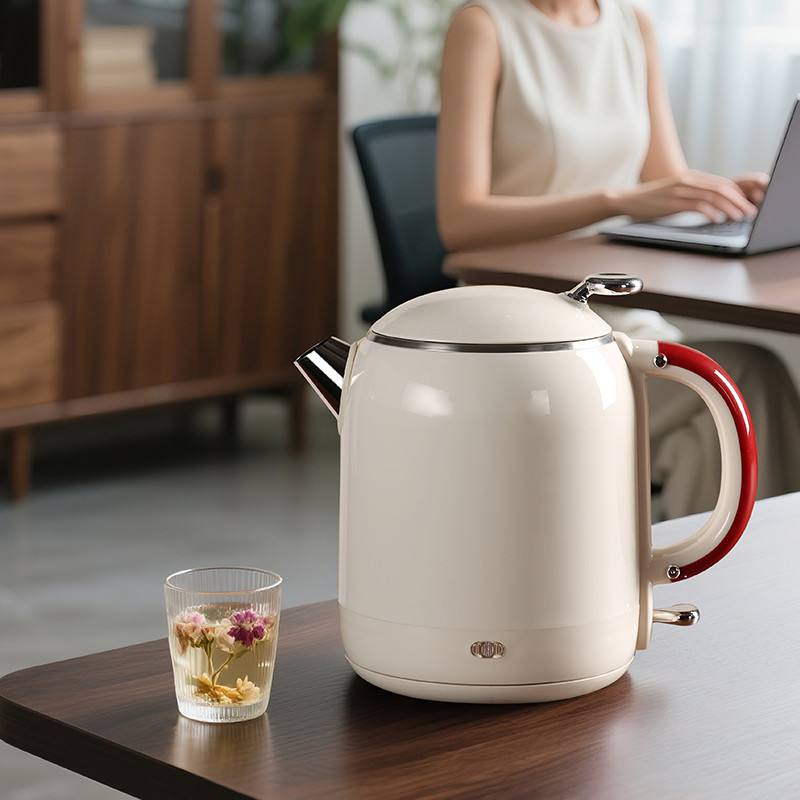 1000ml Household Electric Kettle Retro 304 Stainless Steel Kettle Teapot Mini Portable Thermal Kettle Automatic Power Off 1355W