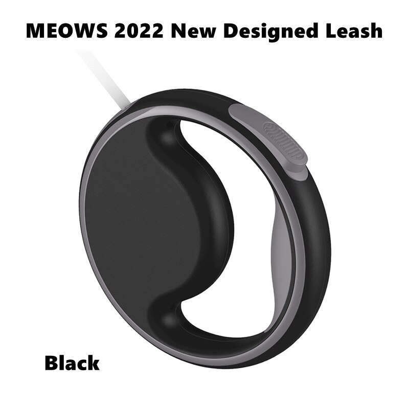 Moestar Smart UFO Versenkbare Hund Leine 2 Plus USB Lade LED Beleuchtung Seite Glow Anti-Slip Griff Ein-handed Bremse Pause Lock: New Designed Black