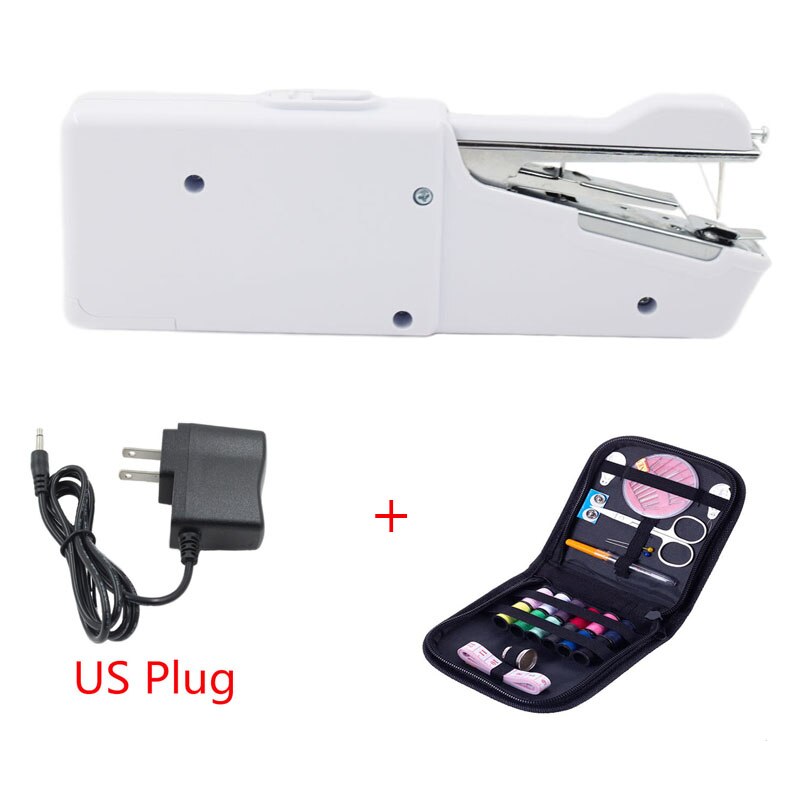 Portable Sewing Machine Mini Handheld Sewing Machine Cordless Electric Stitch Household Tool for Fabric Clothing Kids Cloth: H