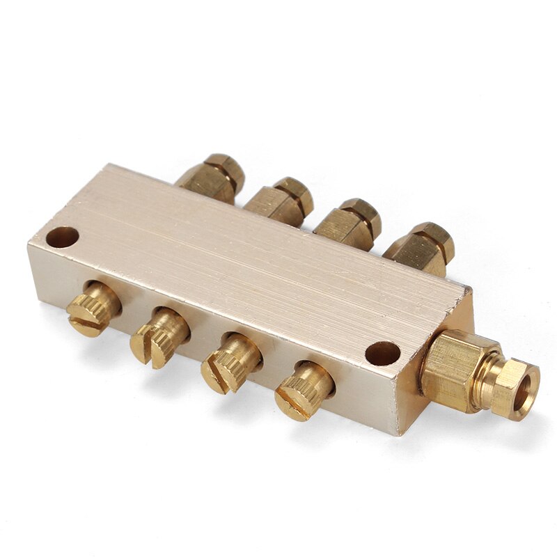 Pneumatic adjustable oil distributor Adjustable oil drain distributo rLubrication system distribution valve 6mm In 4mm Out