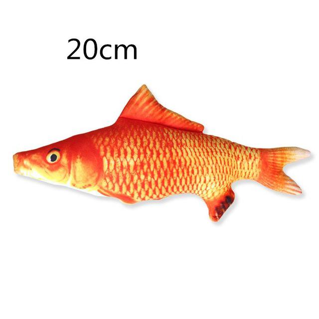 Plush 3D Carp Fish Shape Cat Toy Cute Simulation Fish Playing Toy For Pet Catnip Fish Stuffed Pillow Doll: 03