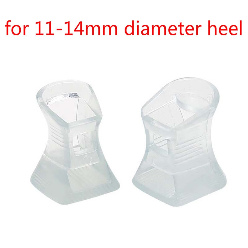 Protector de tacón alto de PVC para tacones de aguja estilo latino, cubiertas antideslizantes para baile, accesorios para zapatos de boda de novia, 1 par: White L