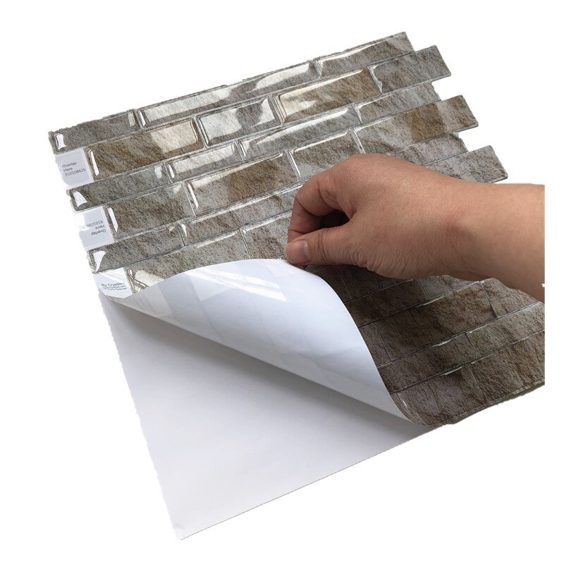 12 Peel & Stick Brick Wallpaper Tiles - 3D Self-Adhesive PVC Stickers For Walls & Furniture