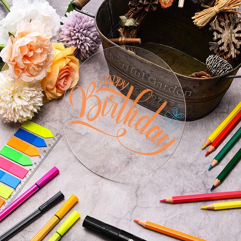 50/100PCS Clear Acrylic Round Blank Board 10cm Round Acrylic Disc For Art Project Painting Kids DIY Craft 2/3/4 Inch 2mm Thick