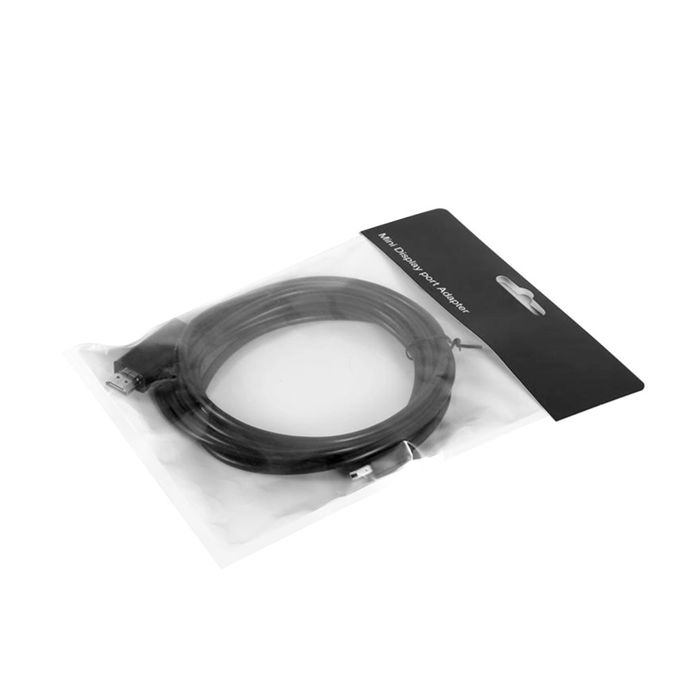 Black 4K Mini DP DisplayPort 1.2 to HDMI Cable 4K with Gold Plated Connector 1.8m 6 Feet Male to Male