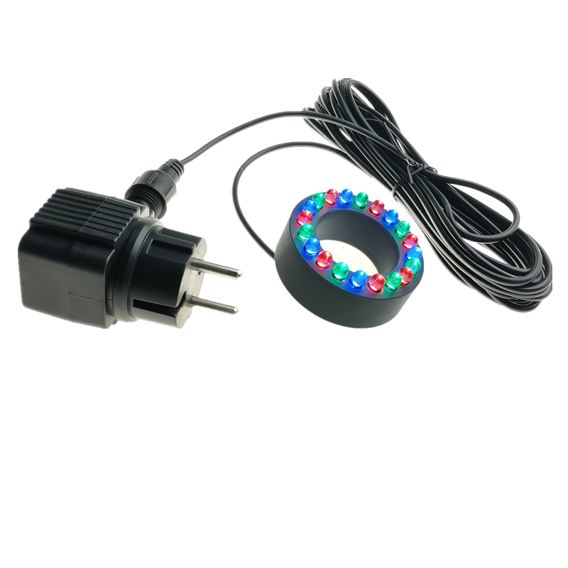 12V 24LED light ring Underwater Color Changing Submersible Fountain Light for Garden Yard Aquarium Pond