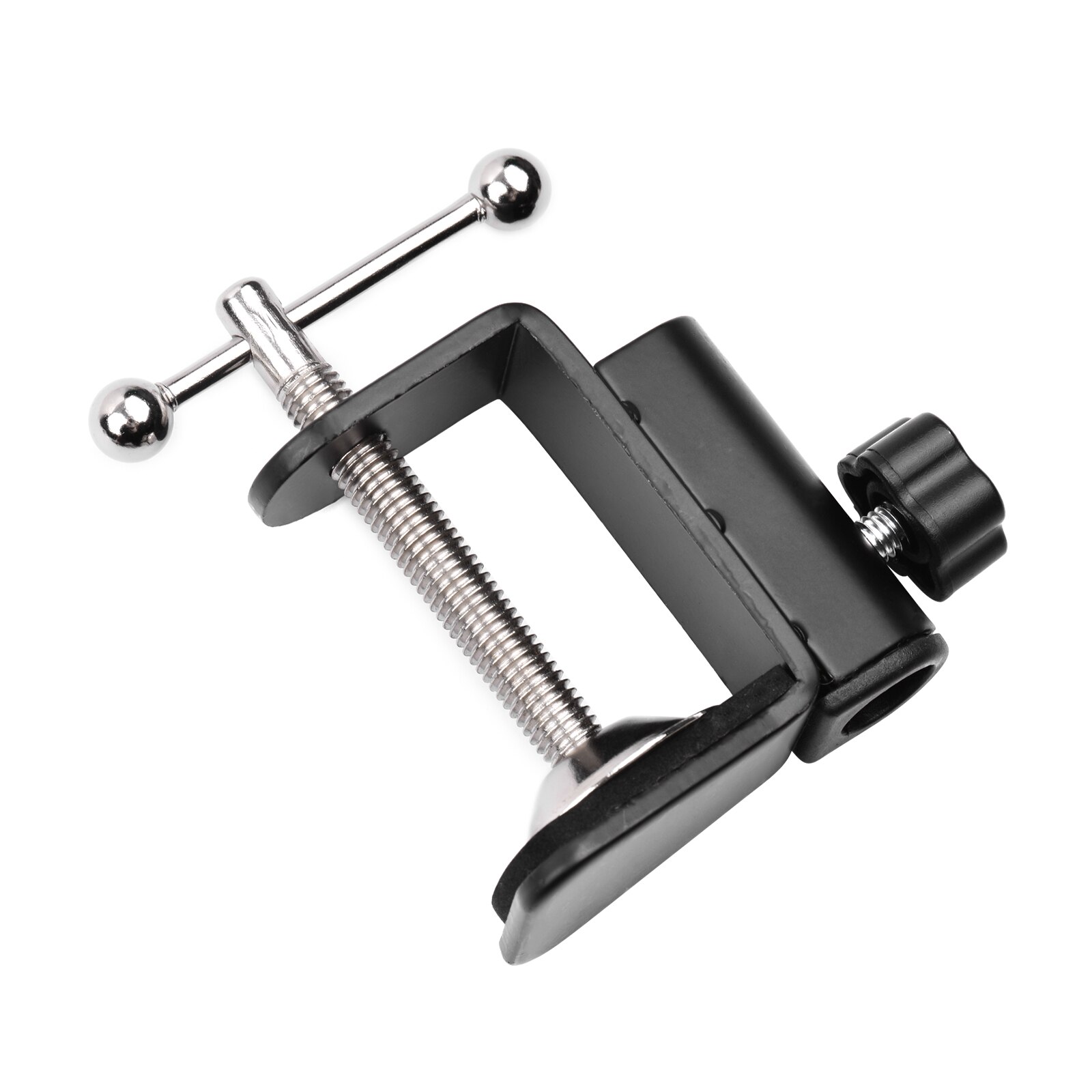 C-shaped Arm Stand Clamp Desk Mounting Clamp with Adjustable Positioning Screw for Microphone