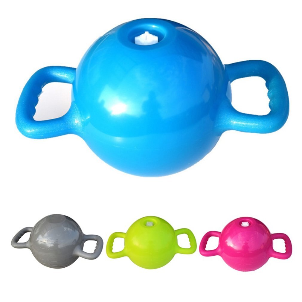 Yoga Fitness Wasserkocher Glocke Einstellbare Wasser Kettlebell Hantel Doppel Griffe Pilates Körper Gestaltung Ausrügestochen