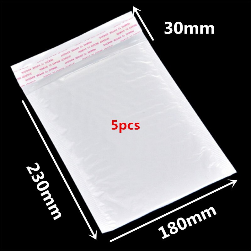 Verschillende Maten Waterdicht Witte Zak Foam Papier Enveloppen Set Bags School Student Kantoorbenodigdheden: 180x230mm 5pcs