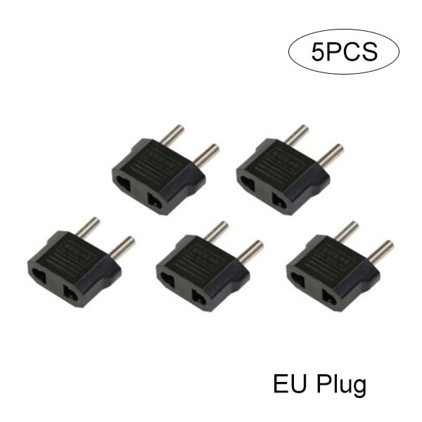 5Pcs 110V to 220V Power Plug Converter Travel Adapter EU To US Europe High Power Fast Portable Travel Converter Safe: eu plug