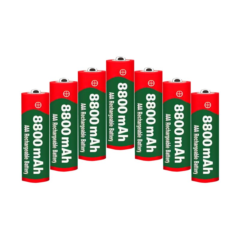 Pilas alcalinas AAA de gran capacidad para juguetes, pilas alcalinas AAA de MAH y 8800 V con control remoto, novedad de 1,5