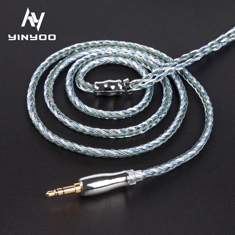 Yinyoo 16 Core Upgraded Silver Plated Copper Cable 2.5/3.5/4.4MM with MMCX/2pin/QDC/TFZ For KZ ZS10PRO ZSX BLON BL-03 BL-05 BL05