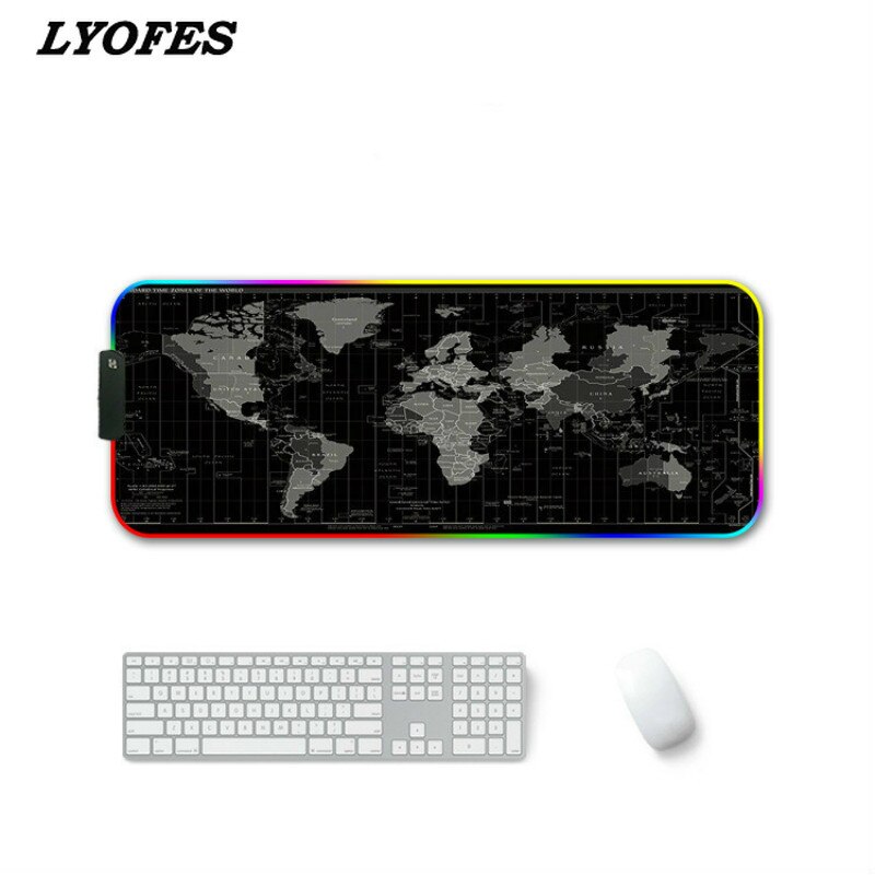 RGB Gaming Mouse Pad Large XXL Rubber Mat RGB Colorful LED Lighting Gaming Mouse Pad for PC Computer: 300x800x3mm 05