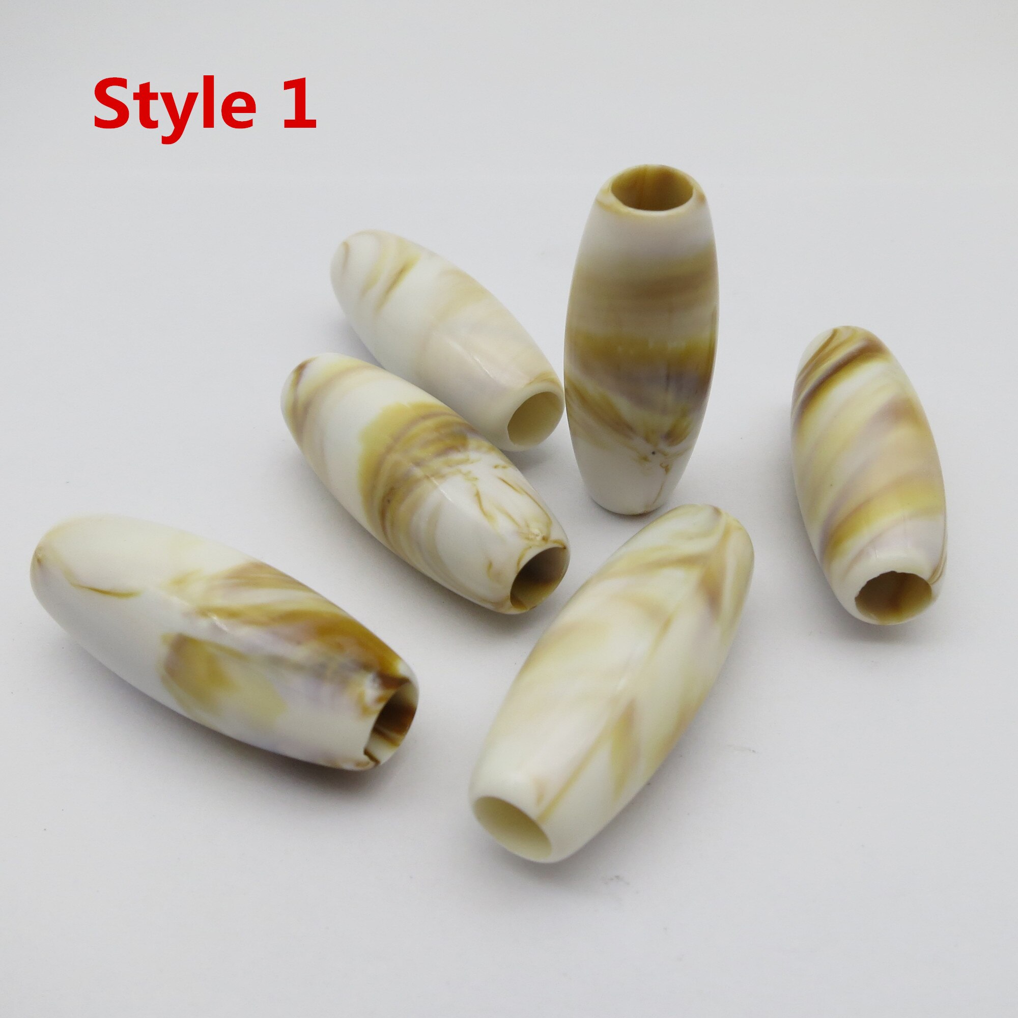 6Pcs/12Pcs Haak Vlechten Acryl Haar Vlecht Dread Baard Dreadlock Kralen Ringen Buis Voor Kinderen Meisjes Vrouwen haar Accessoires