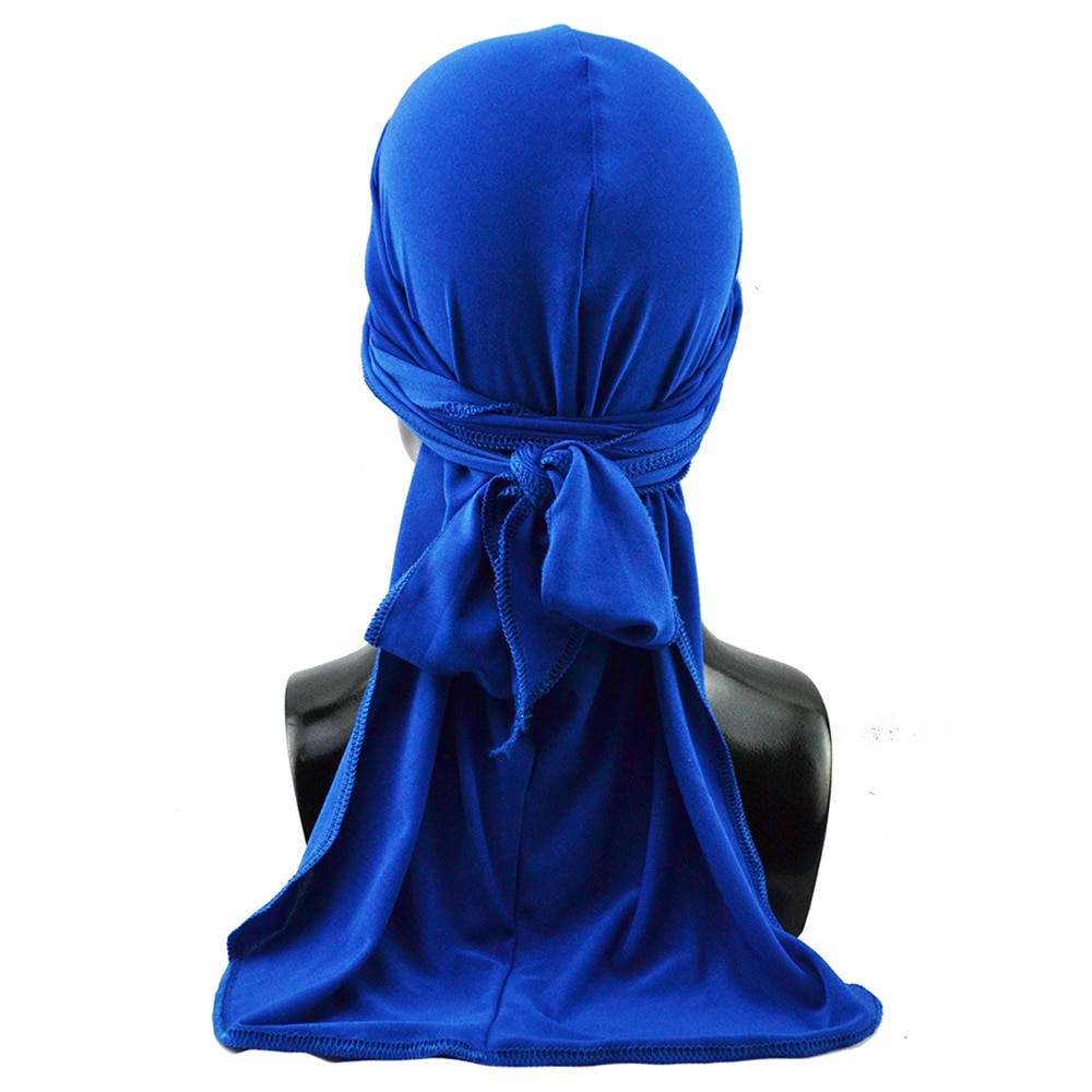 Helisopus hip hop tørklæde høj elasticitet slips lang hale kasket spandex durag mænd hår tilbehør streetwear