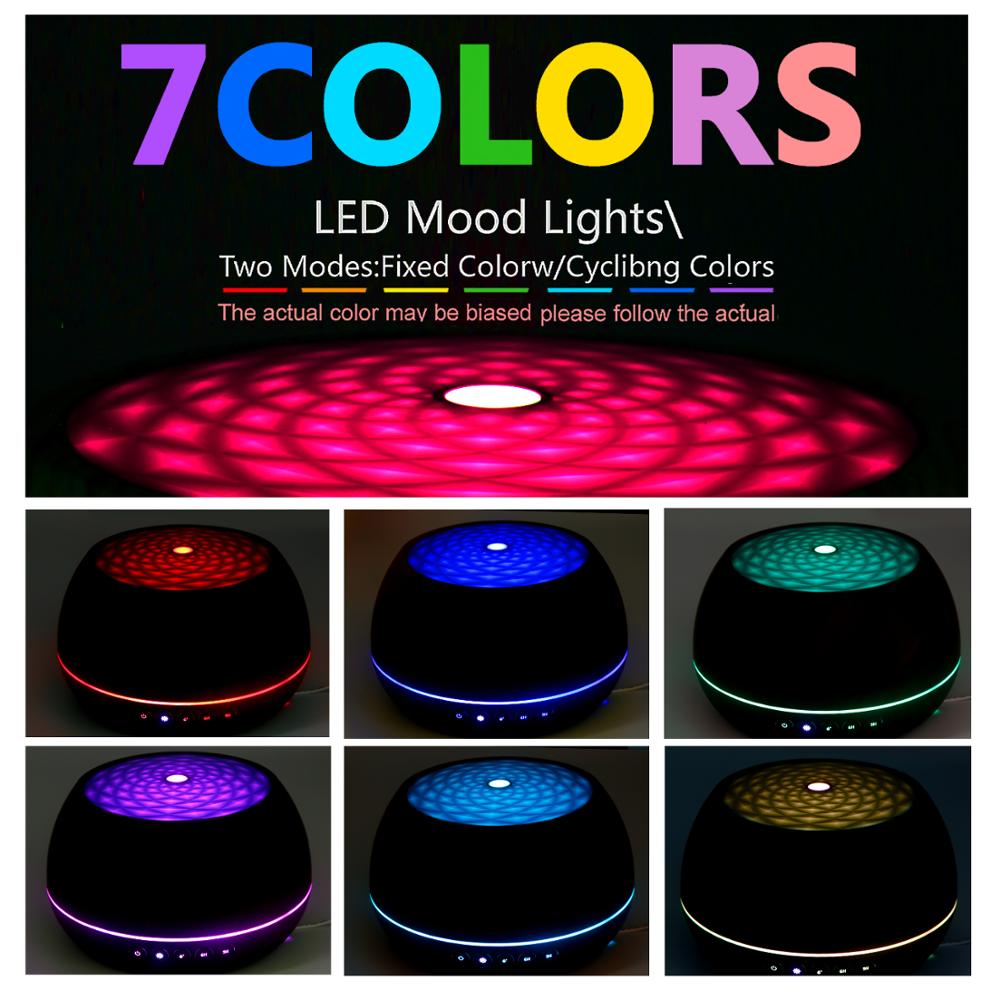 1000ML Multimedia Anion Essential Oil Diffuser With 7 Color Light Air Purify Wireless Stereo Speaker Aroma Diffuser For Home