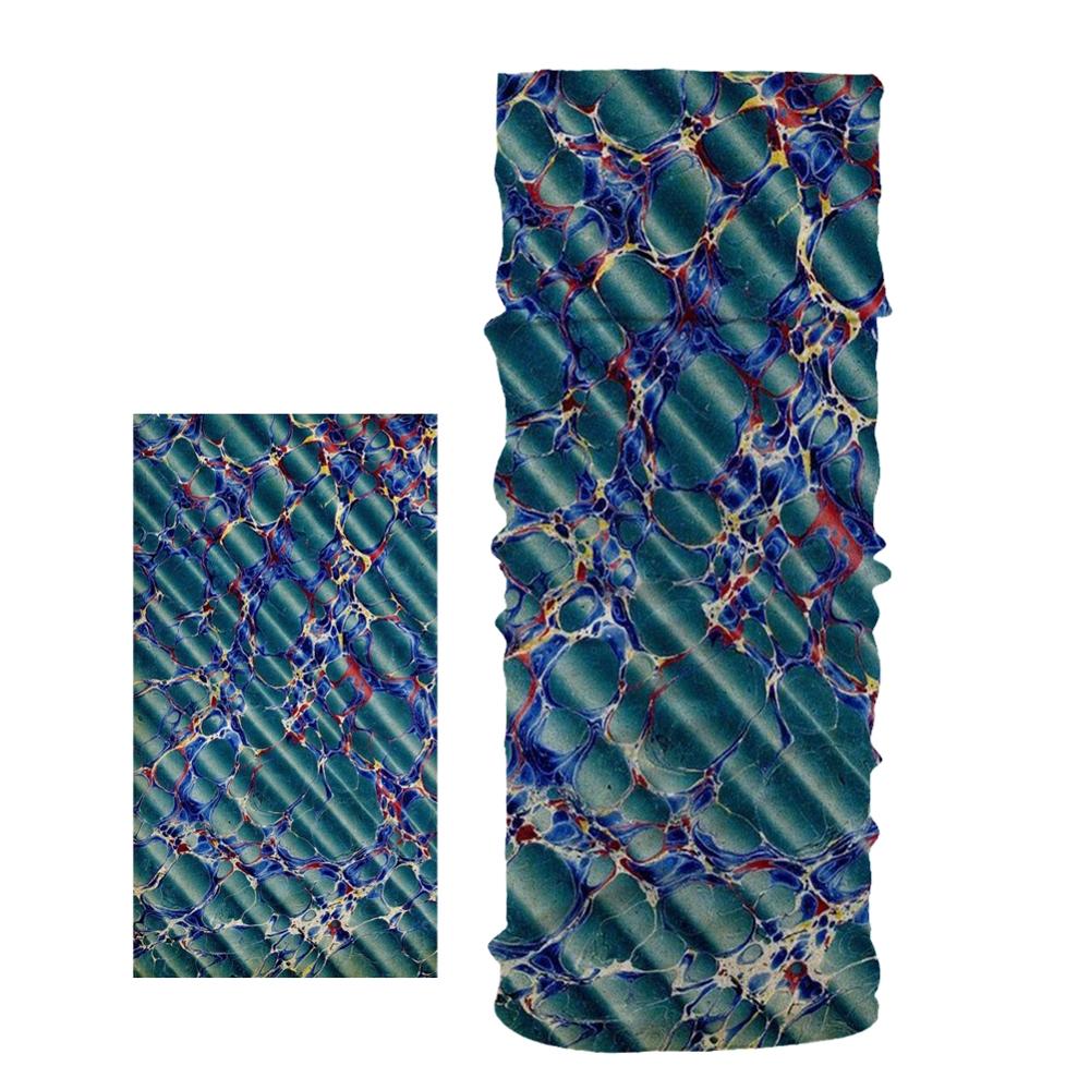 Lyn marmor blade mønster hoved/ansigt/maske hals bandana tørklæde dual-use magic tube tørklæde cykling sport hovedbeklædning turban: F