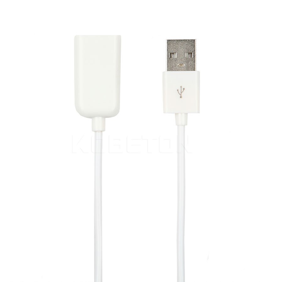 Kebidumei USB2.0 rallonge mâle à femelle rallonge USB 1m 0.5M rallonge de cordon pour ordinateur portable PC: 50cm White