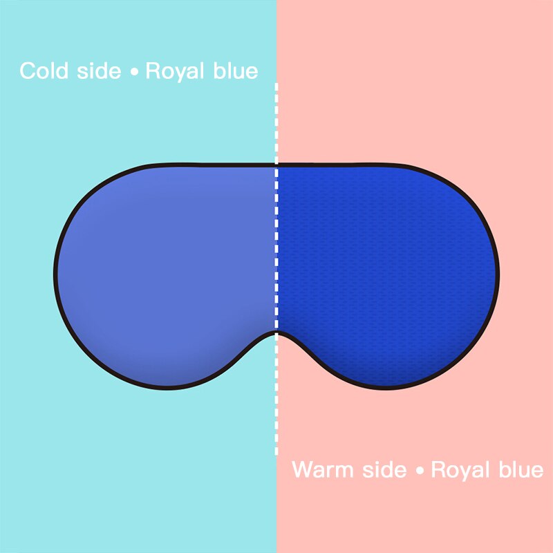 Imitated Silk Sleep Eye Mask Portable Travel Eyepatch Nap Eye Patch Rest Blindfold Eye Cover Sleeping Mask Night Eyeshade: Dblue