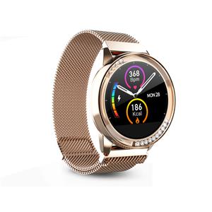 H16 Smart Horloge Vrouwen Jurk Hartslag Bloeddrukmeter Touchscreen Waterdichte Dame Smartwatch Voor Android Ios Vs KW10: H16 gold